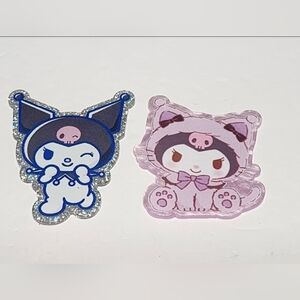 Acrylic Flatback‎ Dog Pomeranian Badge Clip Keychain Bag Clip Magnet Hair Clip